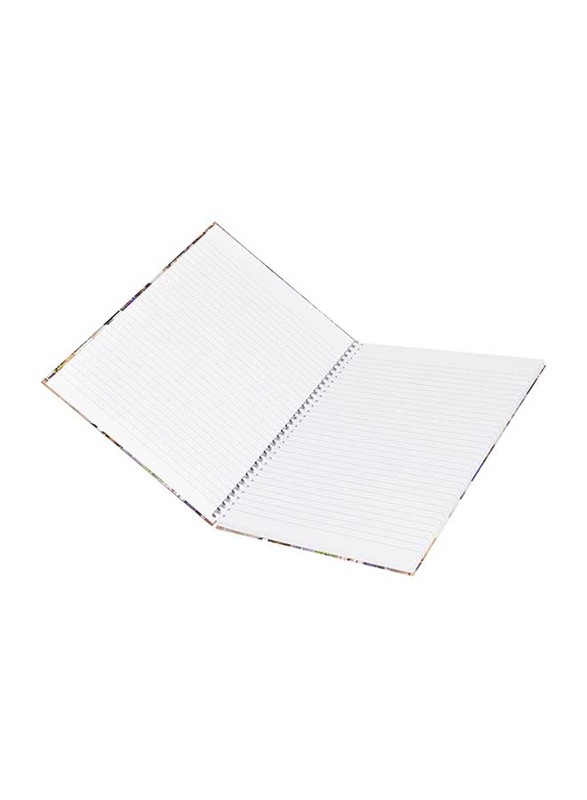 FIS Spiral Hard Cover Single Line Notebook Set, 5 x 100 Sheets, A4 Size, FSNBSA41903, Multicolour