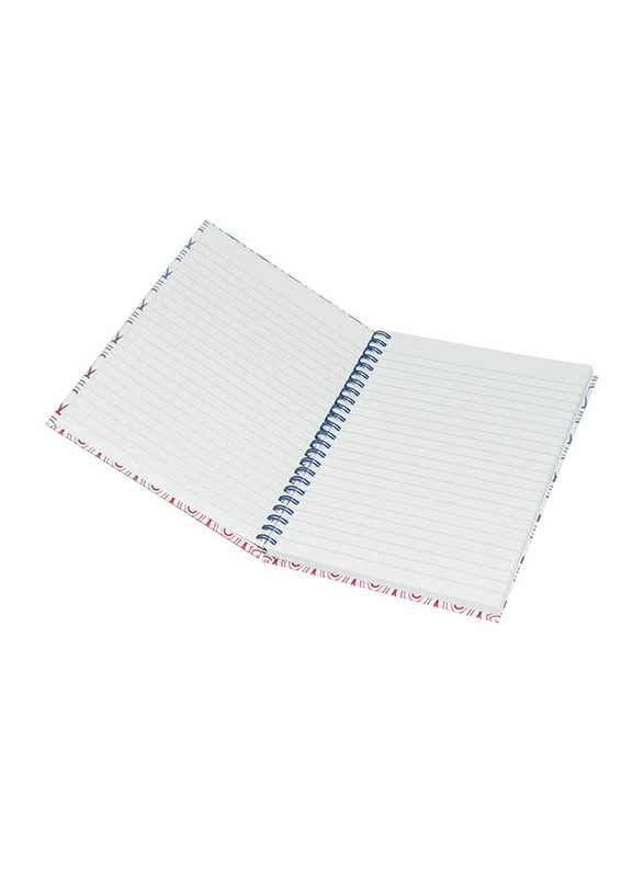 Light 5-Piece Spiral Hard Cover Notebook, Single Ruled, 100 Sheets, A5 Size, LINBSA51610, Multicolour