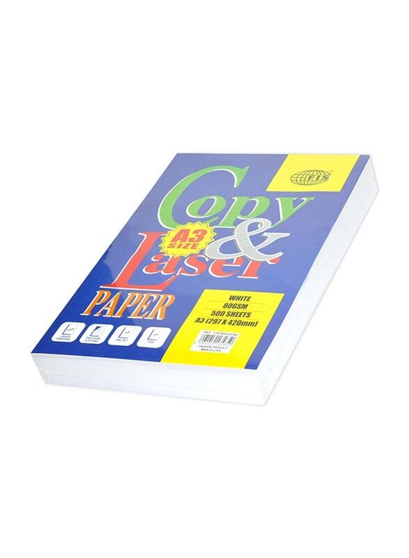 

FIS Copy & Laser Photocopy Paper, 500 Sheets, 80 GSM, A3 Size