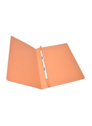 FIS Flat File with Plastic Fastener, F/S Size, 480GSM, 50 Pieces, FSFF3OR, Orange