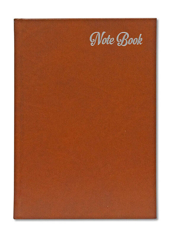 

FIS Offset White Paper Notebook with Bonded Leather, 196 Pages, 70 GSM, A5 Size, FSNBHCA5GWHBL, Brown