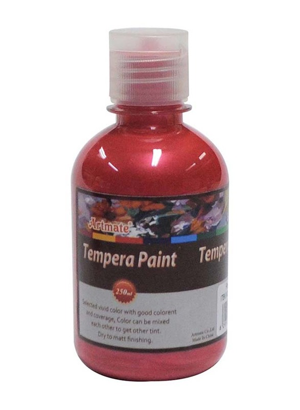 Artmate Tempera Pearl Colour, 250ml, Bright Red