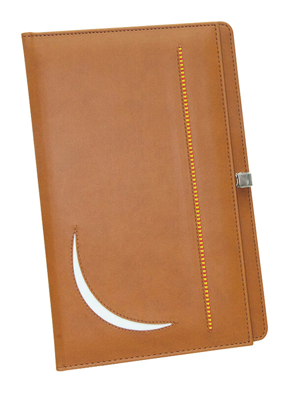 

FIS Italian PU Bill Folders Covers with Round Corners & Pen Holder, 175 x 245mm, FSCLBFPHBR, Brown