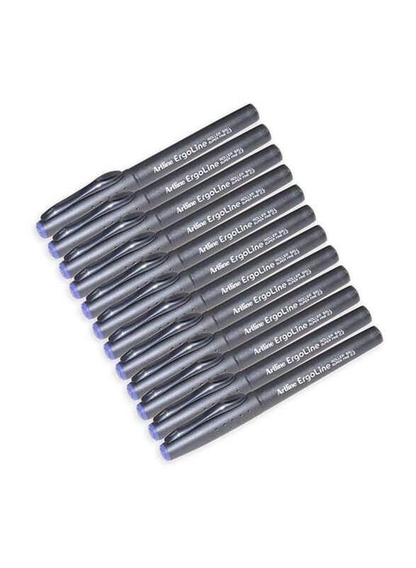 

Artline 12-Piece Ergoline Rollerball Pen Set, 0.2mm, ARBN4200BL, Blue
