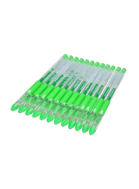 

Artline 12-Piece Softline 1700 Gel Pen Set with Rubberised Soft Grip, ARBNEGB-1700FGR, 0.7mm, Green