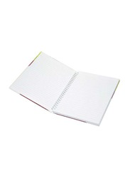 Light 5-Piece Spiral Hard Cover Notebook, Single Line, 100 Sheets, A4 Size, LINBSA41804, Multicolour