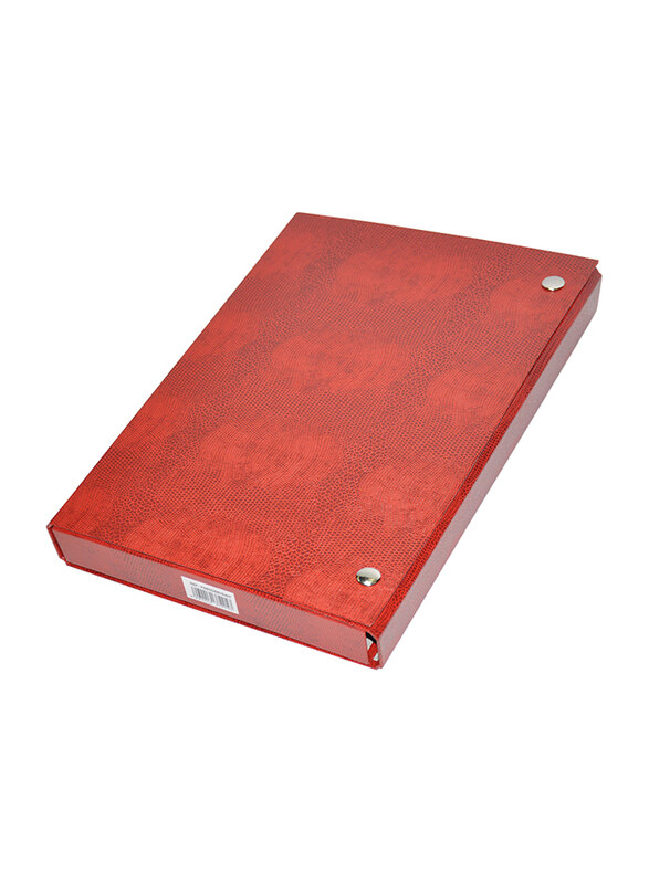 FIS Vinyl Document Holder with Button, 210 x 330MM, FSBDDBBVA407, Maroon