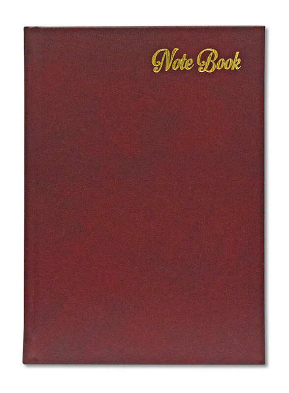 FIS Italian Ivory Paper Notebook with Golden Bonded Leather, 196 Pages, 70 GSM, A5 Size, FSNBHCA5GIVBL, Maroon