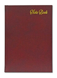 FIS Italian Ivory Paper Notebook with Golden Bonded Leather, 196 Pages, 70 GSM, A5 Size, FSNBHCA5GIVBL, Maroon