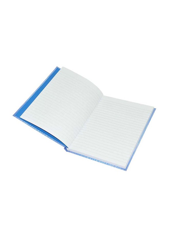 Light 5-Piece Hard Cover Notebook, Single Ruled, 100 Sheets, A5 Size, LINBA51601, Blue/White