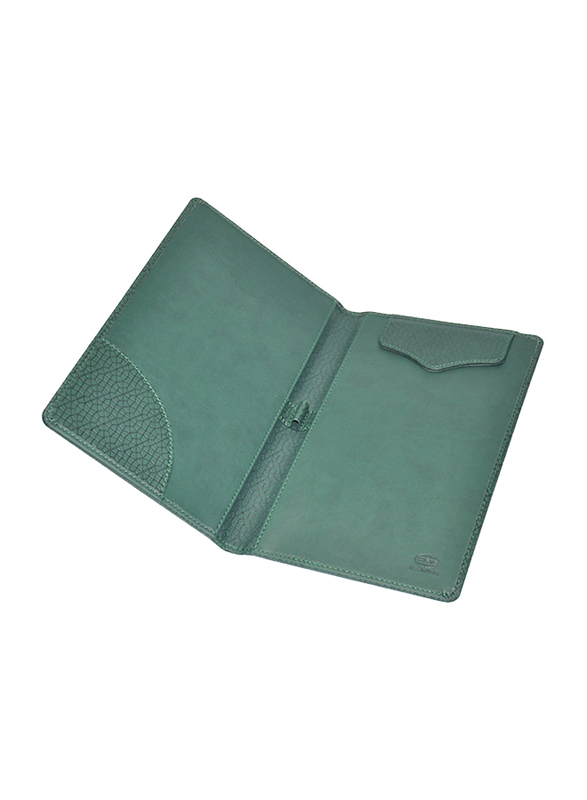 FIS Executive Italian PU Bill Folder with Magnet Flap, 150 x 245mm, FSCLBFGRD4, Green