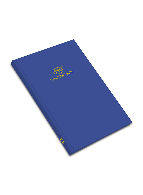 FIS Manuscript Notebook, 5mm Square Line, 3 Quire, 144 Sheets, F/S 210 X 330mm, FSMNFS3Q5MM, Blue