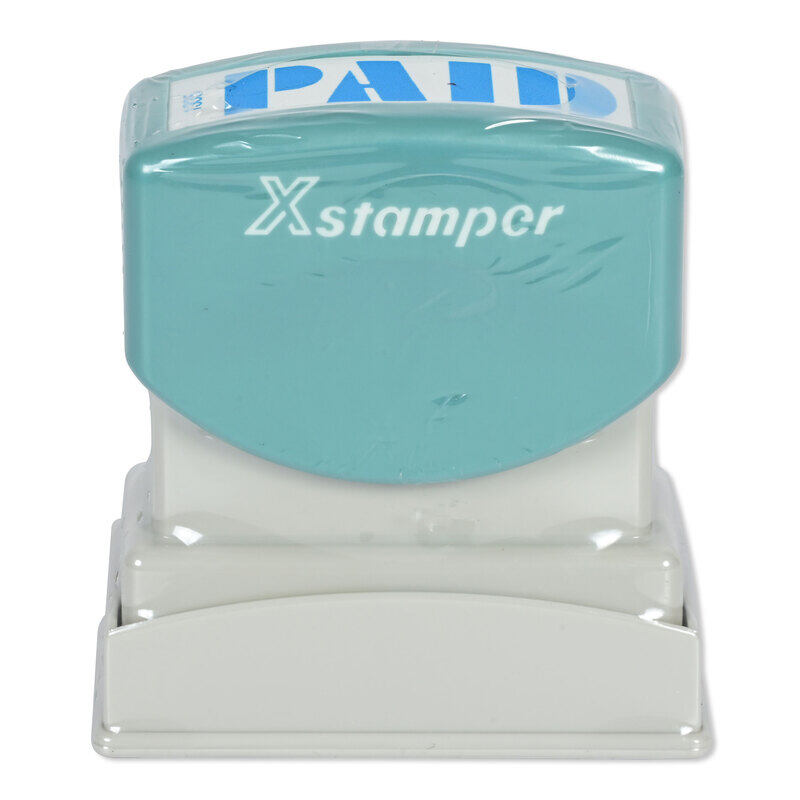 

FIS Artline X-Stamper, "PAID", Blue Ink Color, Lime Light Text Style Font with Stamp Cover-ARXTCXB1335