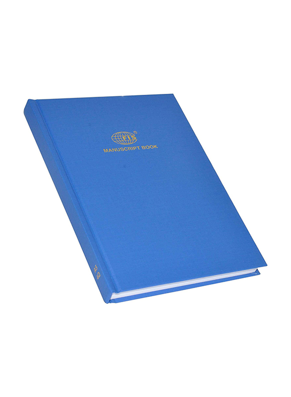 FIS Manuscript Book Set, 8mm Single Ruled, 4 Quire, 5 x 192 Sheets, A5 Size, FSMNA54Q, Blue
