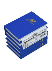 FIS Manuscript Notebook, 5mm Square, 4 Quire, 5 x 192 Sheets, A7 Size, FSMNA74Q5MM, Blue