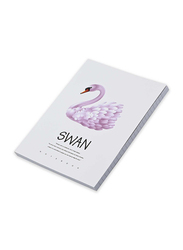 FIS Swan Design Soft Cover Notebook, 5 x 96 Sheets, A5 Size, FSNBSCA596-SWA1, White
