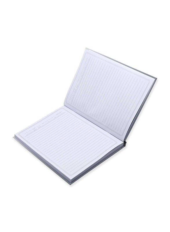 FIS Oman Hard Cover Notebook, 18 x 25cm, 5 x 120 Sheets, FSNBOM120SL, Silver