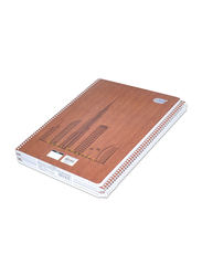 FIS Burj Khalifa Spiral Notebook, 5mm Square, 70 Sheets, 70 GSM, A4 Size