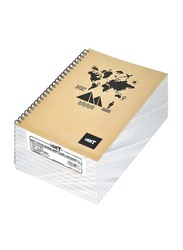 لايت دفتر ملاحظات بغطاء ناعم حلزوني مكون من 10 قطع ، سطر واحد ، 9 × 7 بوصة ، 100 ورقة ، LINB971805S ، بيج