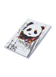 FIS Panda Design Soft Cover Notebook, 5 x 96 Sheets, A5 Size, FSNBSCA596-PAN1, White