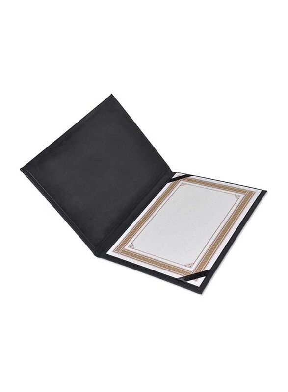 

FIS Italian PU Certificate Folder, A4 Size, FSCLCERTPUBK, Black