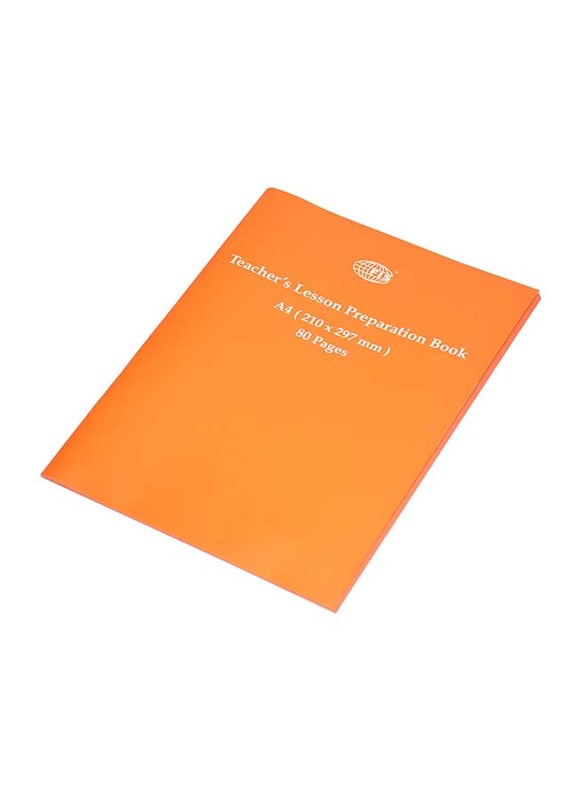 إف أي إس كتاب تحضير درس المعلمين ، 12 × 80 صفحة ، مقاس A4 (إيه 4) ، FSEBT40A4 ، برتقالي