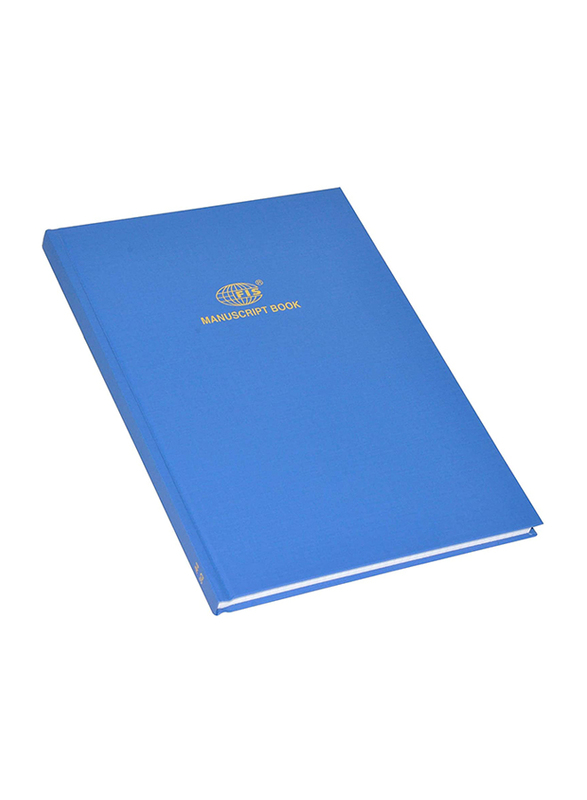 FIS Manuscript Notebook, 5mm Square, 3 Quire, 5 x 144 Sheets, A4 Size, FSMNA43Q5MM, Blue