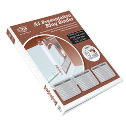 FIS 3D Ring Presentation Binder, A4 Size, 15mm Ring Size, 1.25 Inch Spine, FSBD315DPB, White