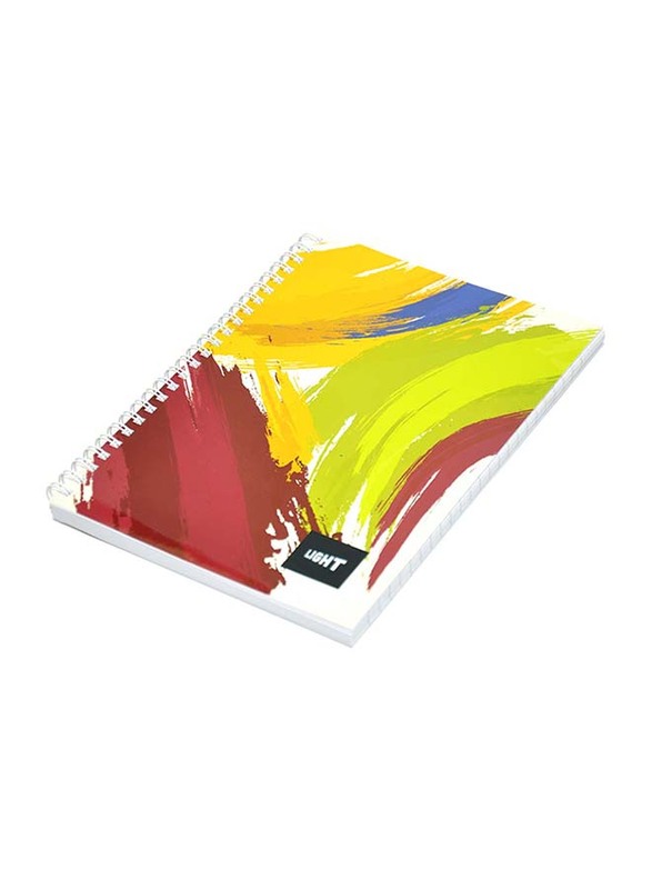 لايت دفتر ملاحظات بغطاء ناعم حلزوني مكون من 10 قطع ، سطر واحد ، 100 ورقة ، مقاس A5( إيه 5)، LINBA51804S ، متعدد الألوان