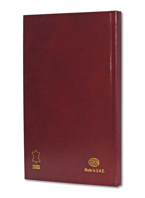 FIS Italian Ivory Paper Notebook with Golden Bonded Leather, 196 Pages, 70 GSM, A5 Size, FSNBHCA5GIVBL, Maroon