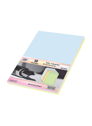 FIS Colour Peel & Seal Envelopes, 50-Piece, 80 GSM, C4 (324 x 229mm), Neon Assorted