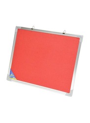 FIS Fabric Board with Aluminium Frame, 90 x 180cm, FSGNF90180RE, Red