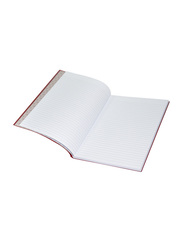 FIS PVC Cover Notebooks, Single Line, 5 Pieces x 192 Pages, A4 Size, Maroon