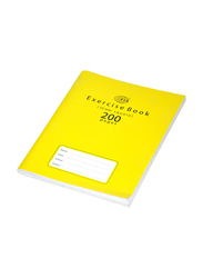 FIS Exercise Note Books, 15mm Square with Left Margin, 200 Pages, 6 Pieces, FSEBSQ15200N, Yellow