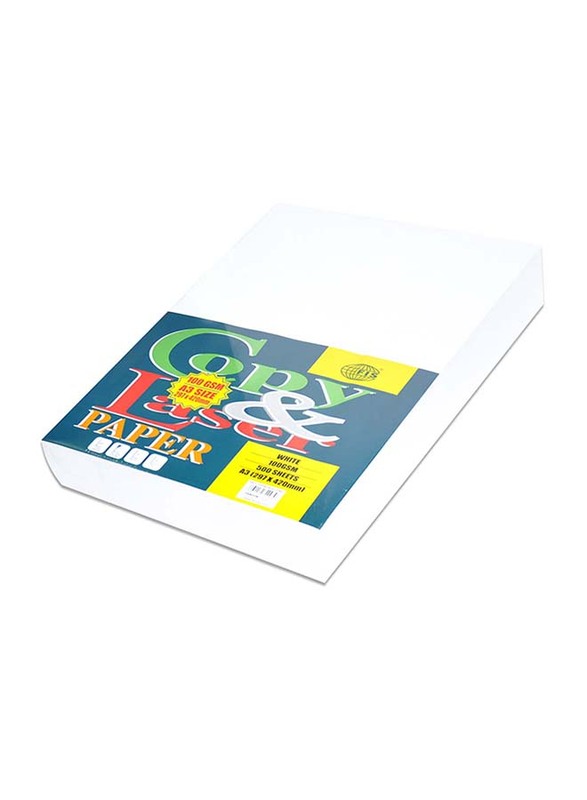 FIS Copy/Laser Photocopy Paper, 500 Sheets, 100 GSM, A3 Size, FSPW100A3JFNE, White
