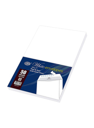 FIS Peel & Seal Envelope with Inner Print, 100GSM, 10 x 7inch, 50 Pieces, FSWE1033PI50, White