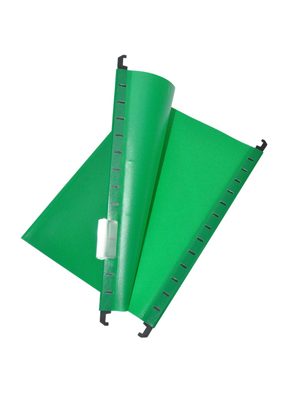 FIS PP Hanging Files with Indicator, 260 x 365mm, 12 Pieces, FSHF01GR, Green