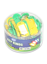 FIS Key Rings, 50 Pieces, FSKCKT-31, Assorted Colours
