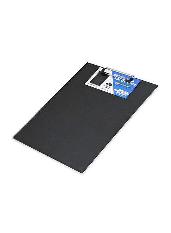 FIS Polypropylene Foolscap Clip Board, Black