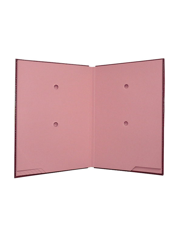 FIS Bonded Leather Material Cover Signature Book with Gift Box, 240 x 340mm, 18 Sheets, FSCL3504, Maroon