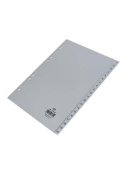 FIS 1-20 Index Divider, A4 Size, 25 Pieces, Grey