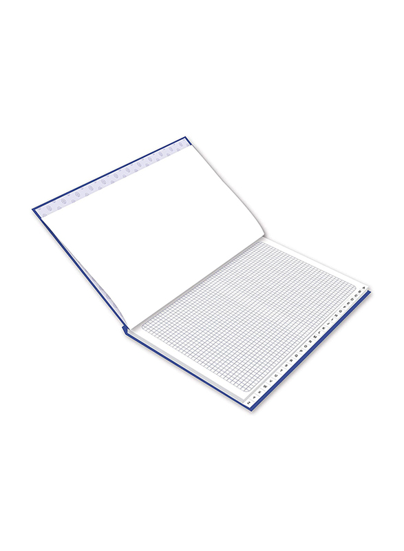 FIS Manuscript English Index Notebook, 8mm Square Line, 2 Quire, 96 Sheets, F/S 210 X 330mm, FSMNFS2Q5MIE, Blue