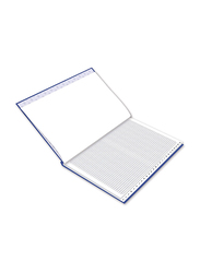 FIS Manuscript English Index Notebook, 8mm Square Line, 2 Quire, 96 Sheets, F/S 210 X 330mm, FSMNFS2Q5MIE, Blue
