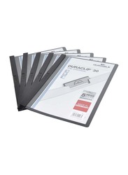 Durable 25-Piece Duraclip Plastic File, A4 Size, DUPG2200-01, Black