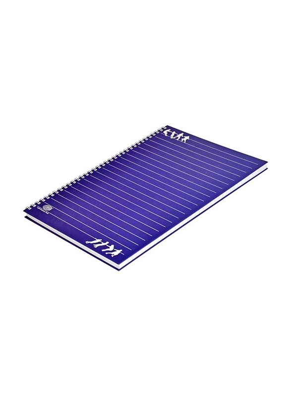 FIS Spiral Hard Cover Single Line Notebook Set, 5 x 100 Sheets, A4 Size, FSNBSA41905, Dark Blue