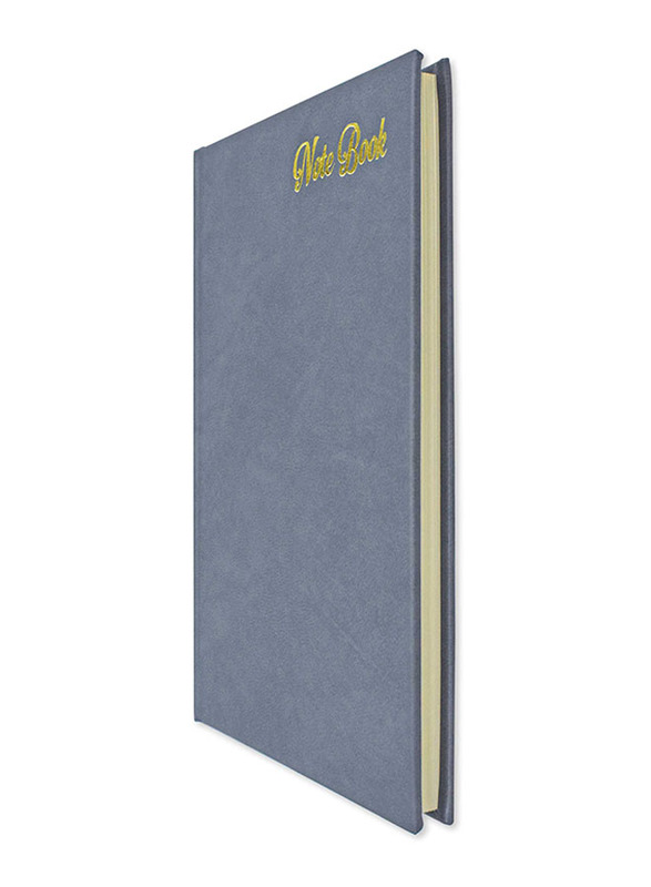 FIS Italian Ivory Paper Notebook with Bonded Leather, 196 Pages, 70 GSM, A5 Size, FSNBHCA5IVBL, Grey