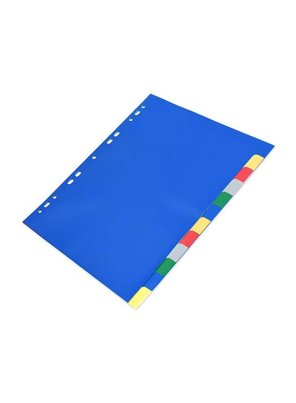 FIS Polypropylene Index Divider, A4 Size, 25 Pieces, Blue