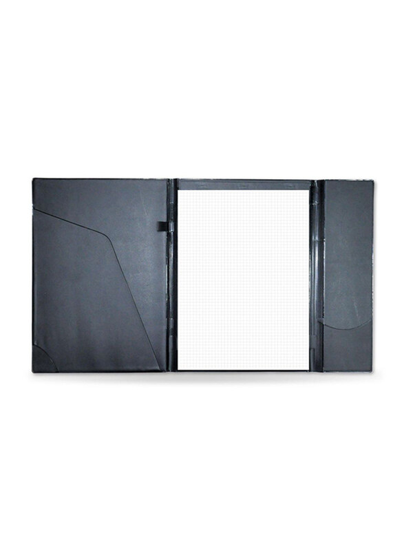 

FIS Velvet Executive Portfolio with Writing Pad, 5mm Square, A4 Size, FSGT03EX5M, Beige/Blue