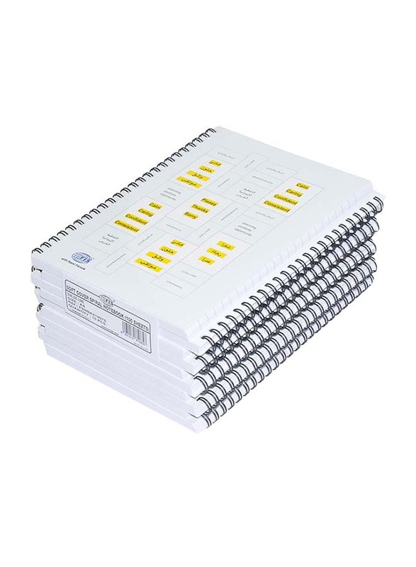 إف أي إس مجموعة دفاتر بخط مفرد بغطاء ناعم حلزوني ، 10 × 100 ورقة ، مقاس A5 (إيه 5) ، FSNBA51907S، أبيض / أصفر