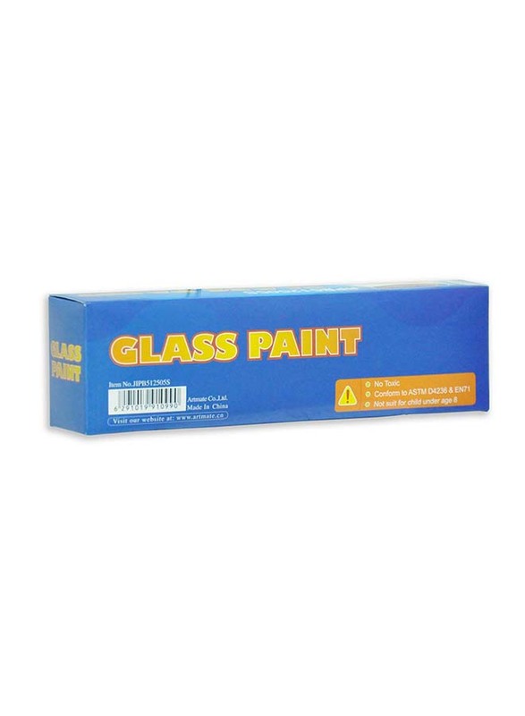 Artmate Glass Paint, Jipb512505s, 25ml x 5 Pieces, Multicolour